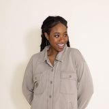 Thread & Supply Cyrus Shacket for Women in Moss Grey
