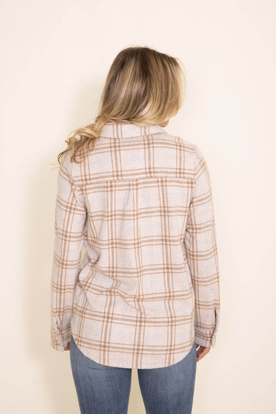 Thread & Supply Lewis Button Up Shirt for Women in Oatmeal Plaid