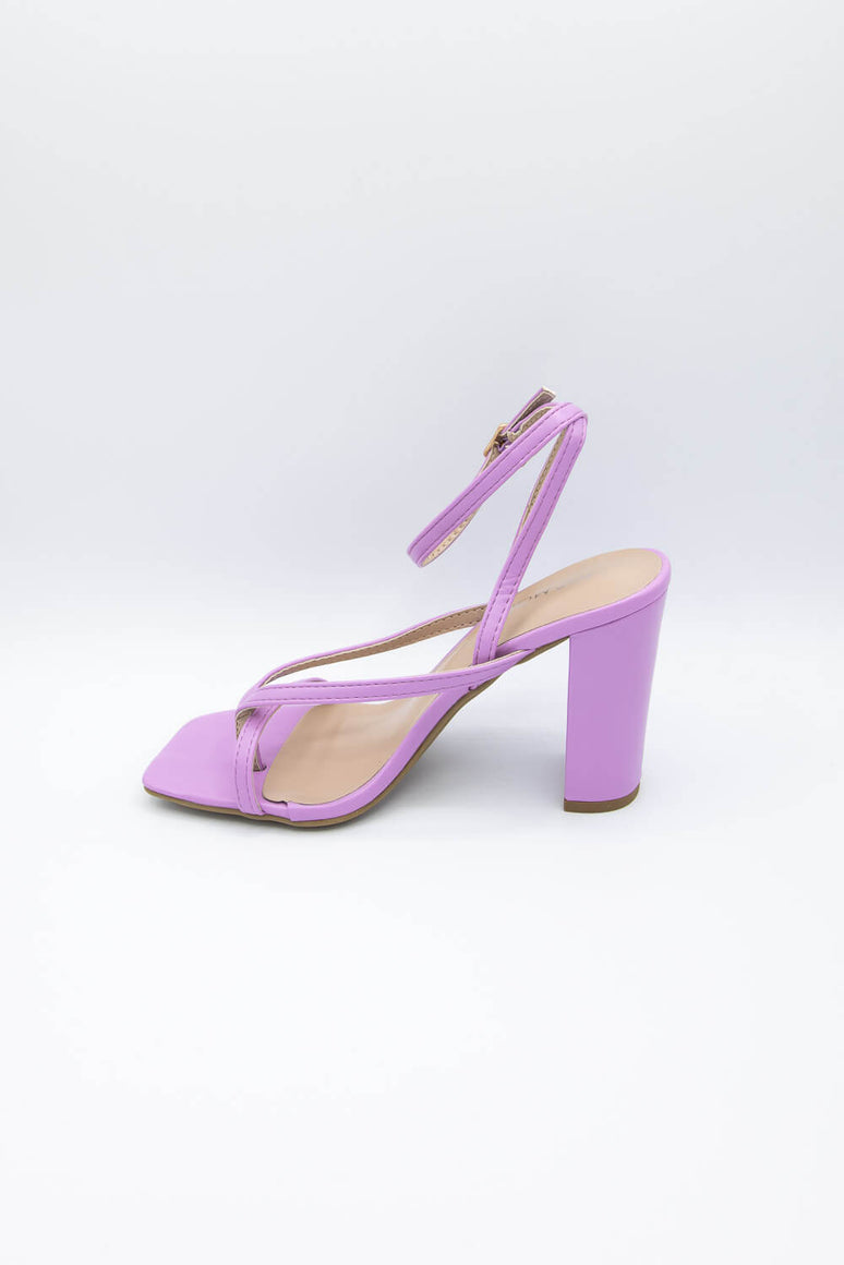 Top Moda Nile Strappy Heels for Women in Purple | NILE-5 LAVENDER – Glik's