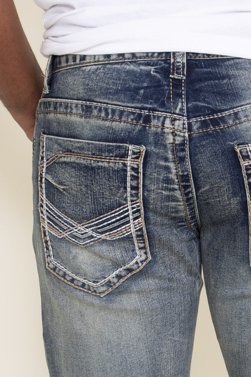 True Luck Arlington Bootcut Stretch Jeans for Men
