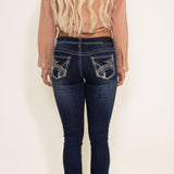True Luck Random Stitched Bootcut Jeans for Women