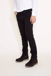 Union Five-Pocket Comfort Twill Pants for Men in Black