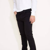 Union Five-Pocket Comfort Twill Pants for Men in Black