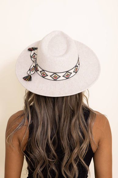 C.C. Vegan Felt Panama Hat for Women in Oatmeal