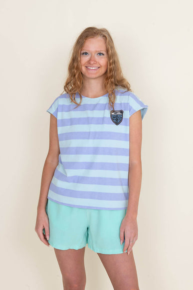 Quiksilver x Stranger Things Lenora Hills Stripped T-Shirt for Women in Lenora Printed Multi