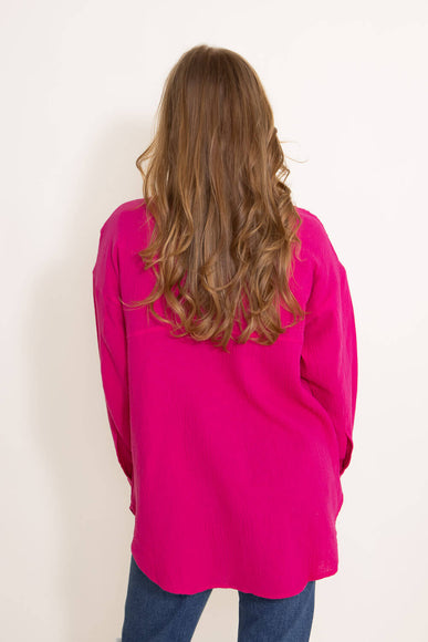 ACOA Clothing Oversized Boyfriend Shirt for Women in Pink