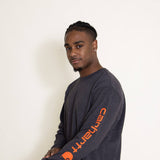 Carhartt Long Sleeve Logo Sleeve Graphic T-Shirt for Men in Carbon Heather