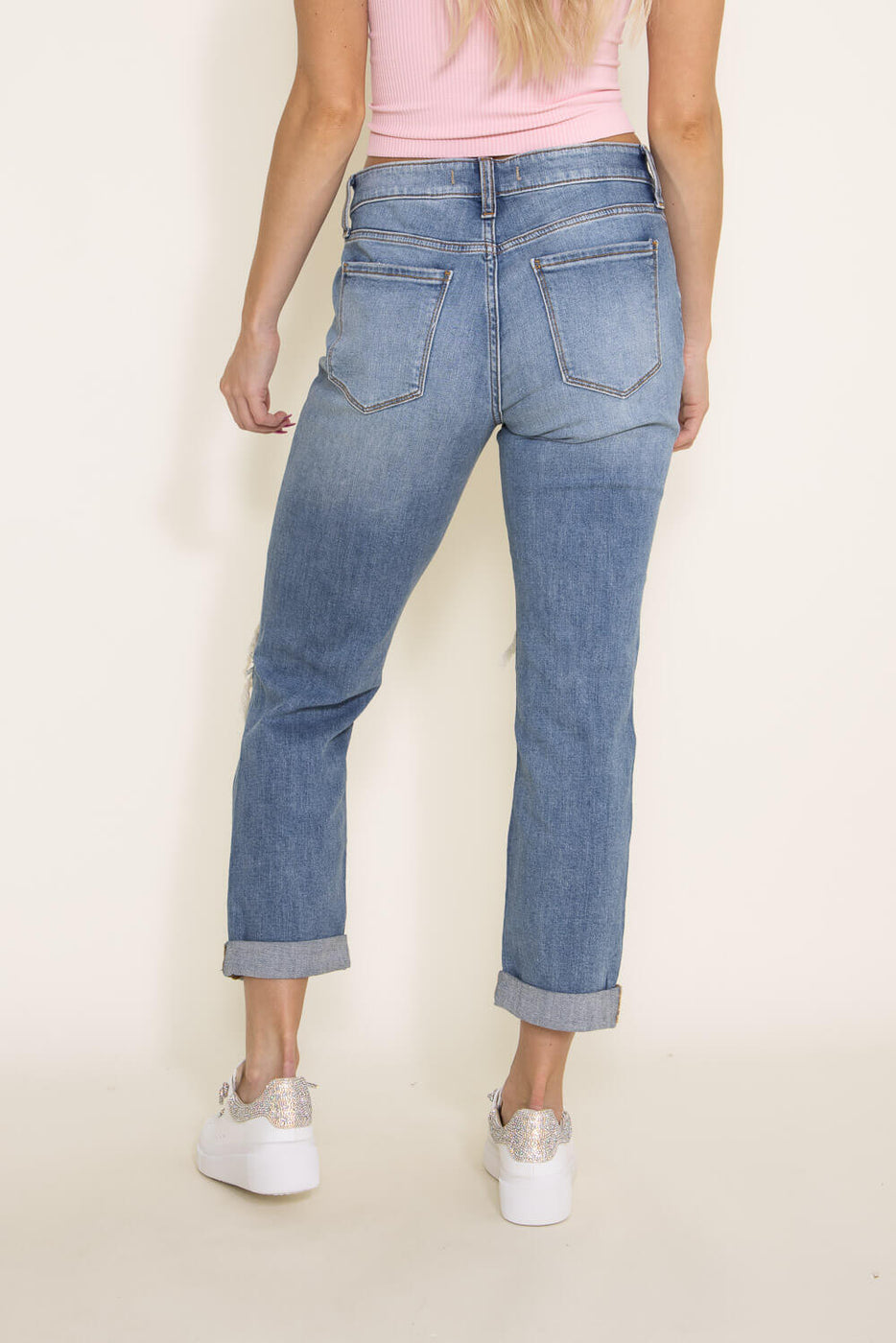 High Rise Girlfriend Jeans