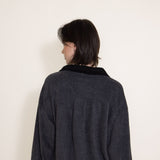 La Miel Sunset Fleece Shacket for Women in Black