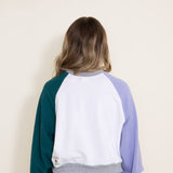 Levi’s Logo Color Block Sweatshirt for Women in White