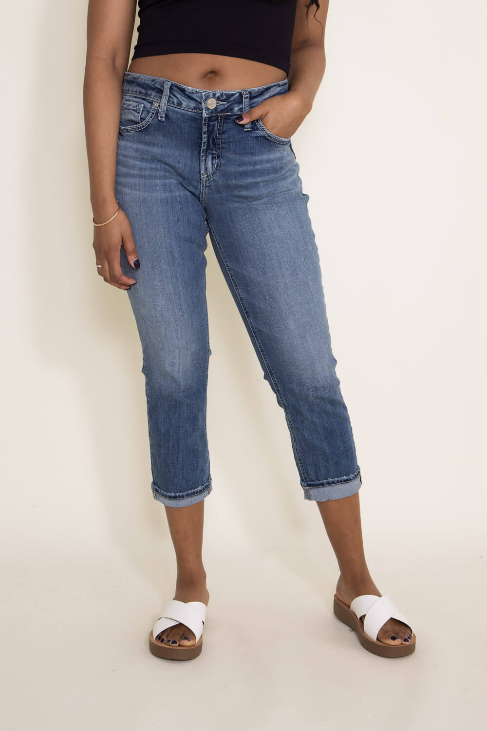 Silver Jeans Elyse Capri Jeans for Women