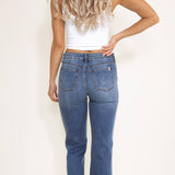 Sneak Peek Mid Rise Split Hem Bootcut Jeans for Women