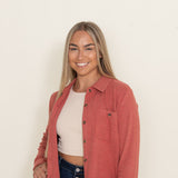 Thread & Supply Lewis Button Up Top for Women in Red