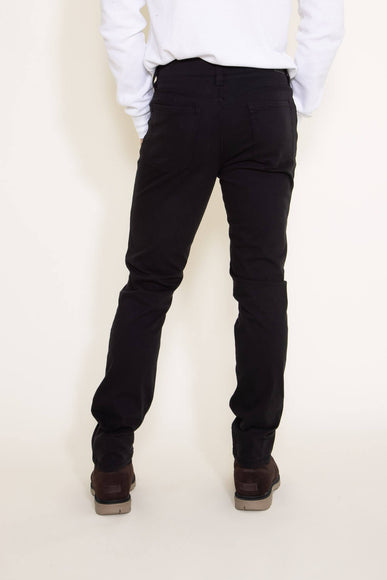 Union Five-Pocket Comfort Twill Pants for Men in Black