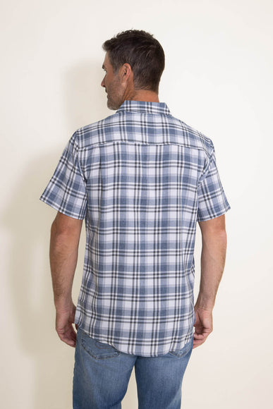Weatherproof Vintage Plaid Performance Button-Down Shirt for Men in Grey