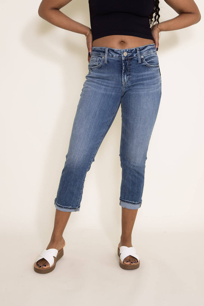 Women's Capri Jeans Cropped Plus Size Black & White Stripe Summer Trou –  Worsley_wear