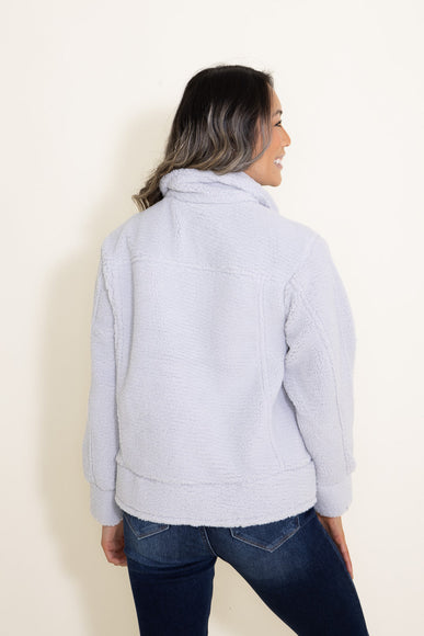Women's Simply Southern Clothing Soft Sherpa Shacket for Women in Grey alternate photo