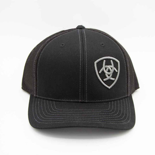 Ariat Offset Trucker Hat in Black 