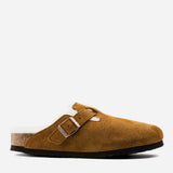Birkenstock Boston Shearling Suede Leather Clogs for Women in Mink