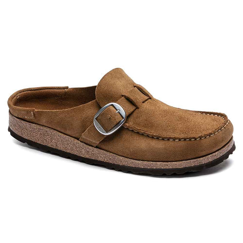 Birkenstock Buckley Suede Moccasin for Women in Tea/Natural Brown
