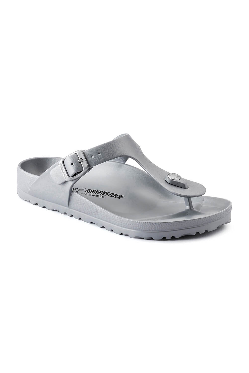 maskulinitet parallel Jernbanestation Birkenstock Gizeh EVA Sandals for Women in Metallic Silver | 1003496 –  Glik's