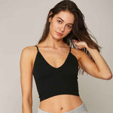 By Together Seamless Ribbed Brami in Black 