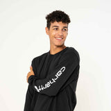 Carhartt Long Sleeve Logo Sleeve Graphic T-Shirt for Men in Black