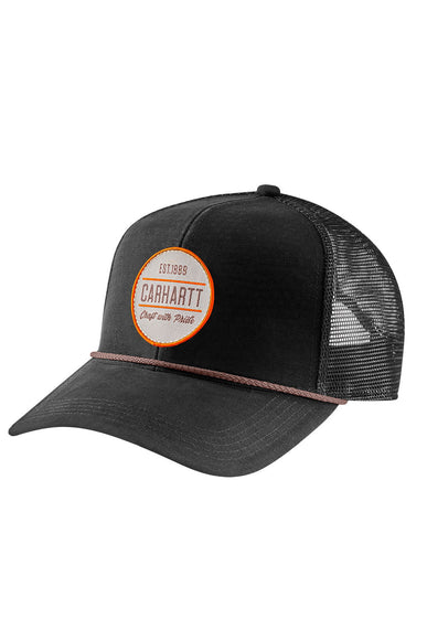 Carhartt Canvas Mesh Back Patch Hat in Black