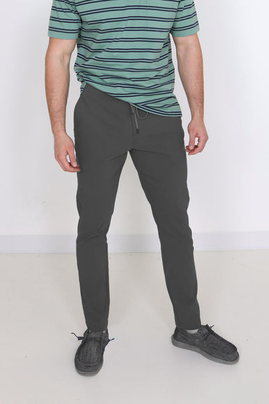Copper & Oak Elastic File Tech Jogger Pants for Men in Forge Grey