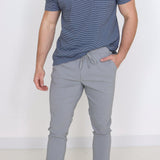 Copper & Oak Elastic File Tech Jogger Pants for Men in Griffin Light Grey