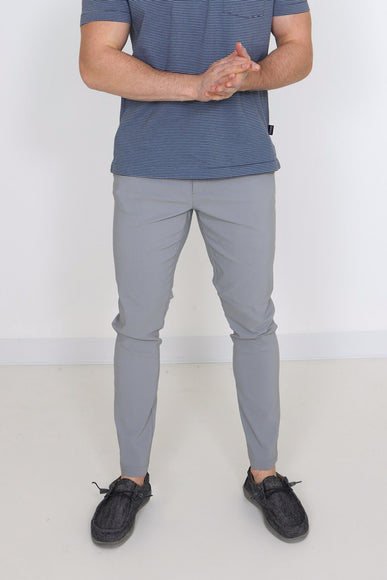 Copper & Oak Elastic File Tech Jogger Pants for Men in Griffin Light Grey