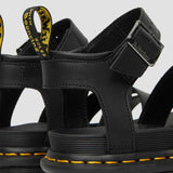 Dr. Martens Blaire Hydro Leather Gladiator Sandals for Women in Black 