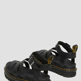 Dr. Martens Blaire Hydro Leather Gladiator Sandals for Women in Black 