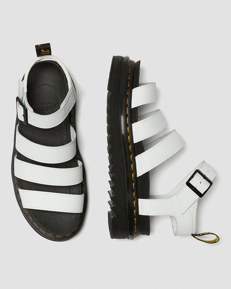Dr. Martens Blaire Hydro Leather Gladiator Sandals for Women in White 