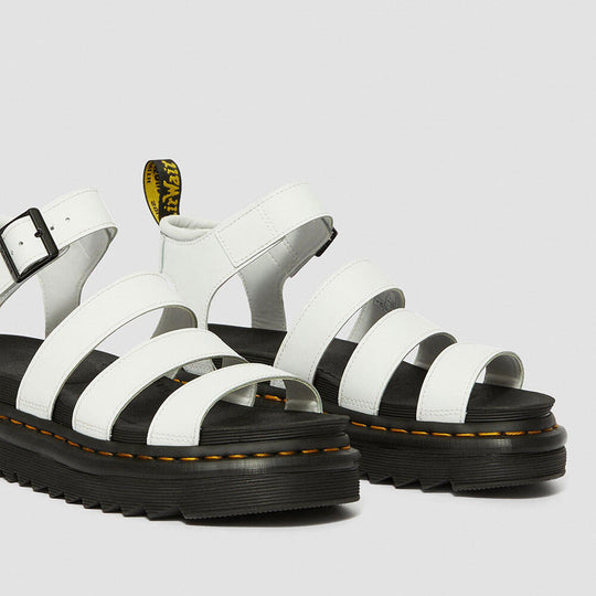 Dr. Martens Blaire Hydro Leather Gladiator Sandals for Women in White 
