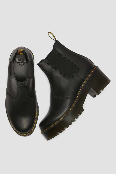 Doc Martens Rometty Wyoming Platform Chelsea Boots for Women in Black 