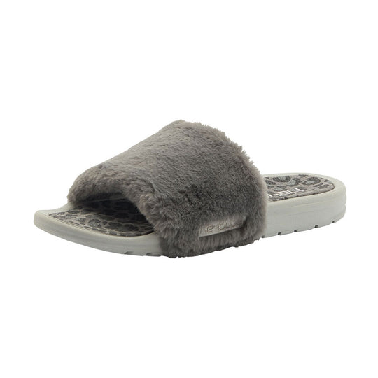 Hey Dude Shoes Women’s Peggy Slide Sandals in Grey Cheetah 