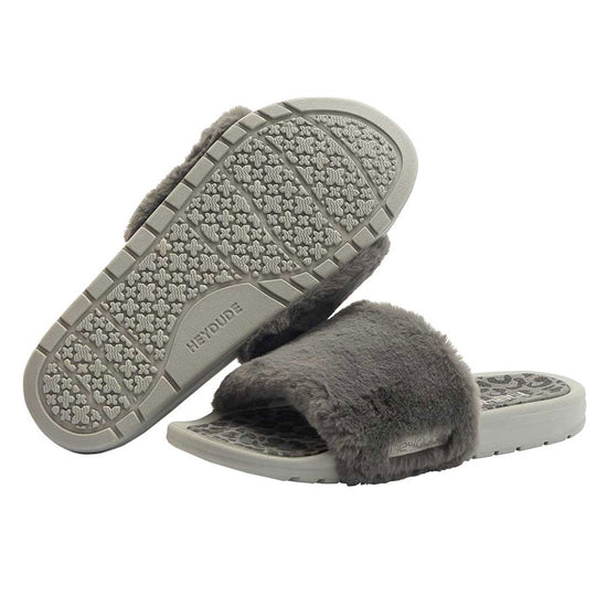 Hey Dude Shoes Women’s Peggy Slide Sandals in Grey Cheetah 