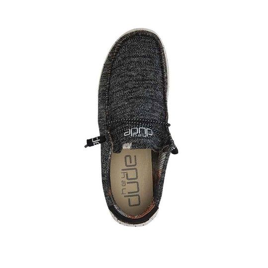 Hey Dude Shoes Men’s Wally Sox Shoes in Black/White 5
