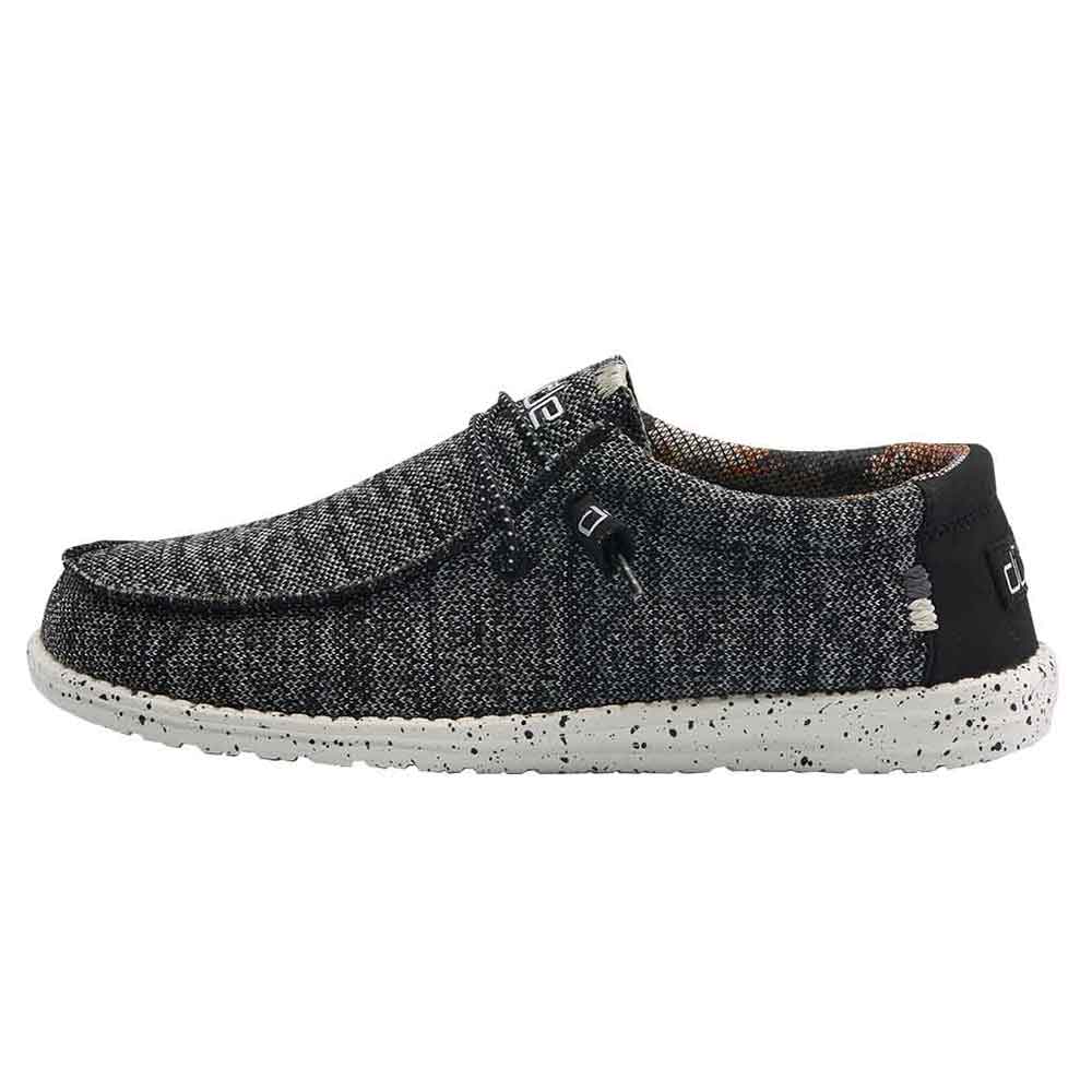 HEYDUDE Men s Wally Sox Shoes in Black White Glik s