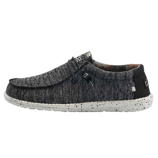 Hey Dude Shoes Men’s Wally Sox Shoes in Black/White 2