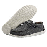 Hey Dude Shoes Men’s Wally Sox Shoes in Black/White 6