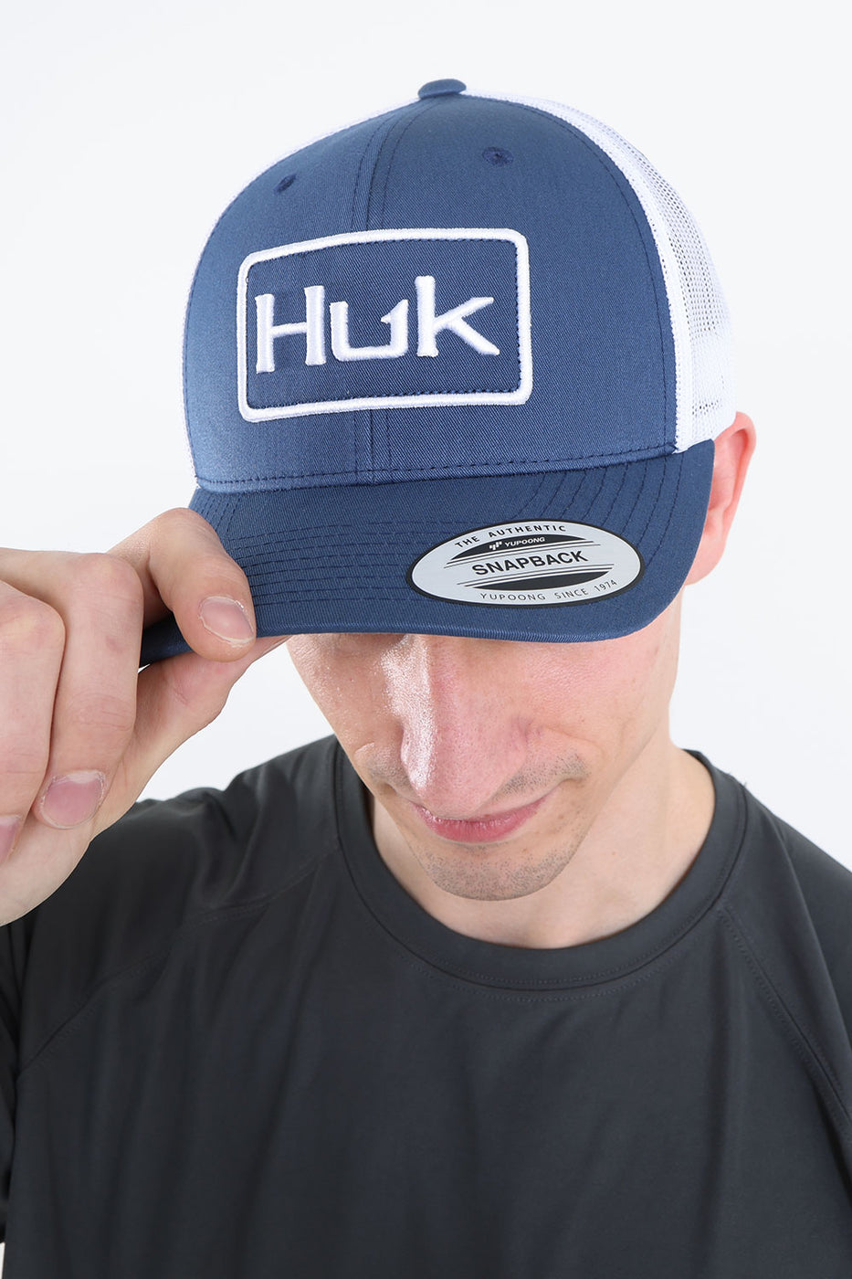 Huk Fishing Trucker Hat for Men in Sargasso Sea Blue