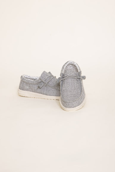 Hey Dude Shoes Men’s Wally Canvas Shoes in Linen Iron