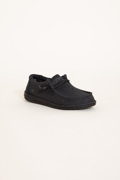 Hey Dude Shoes Men’s Wally Sox Micro Shoes in Total Black 7