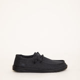 Hey Dude Shoes Men’s Wally Sox Micro Shoes in Total Black 1