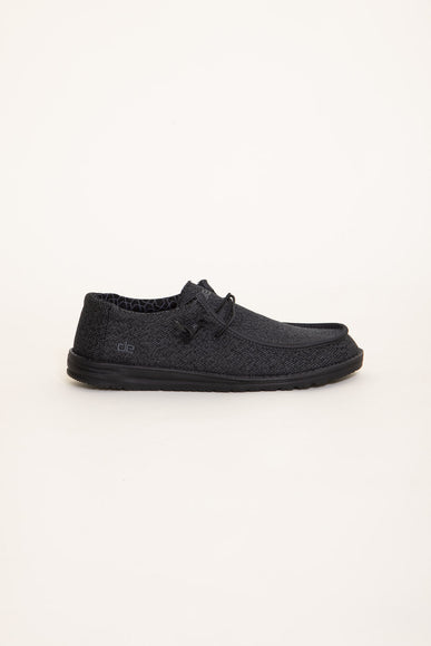 Hey Dude Shoes Men’s Wally Sox Micro Shoes in Total Black 1