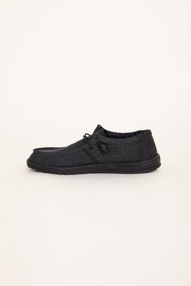 Hey Dude Shoes Men’s Wally Sox Micro Shoes in Total Black 3