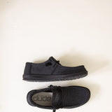 Hey Dude Shoes Men’s Wally Sox Micro Shoes in Total Black 2