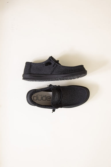 Hey Dude Shoes Men’s Wally Sox Micro Shoes in Total Black 2